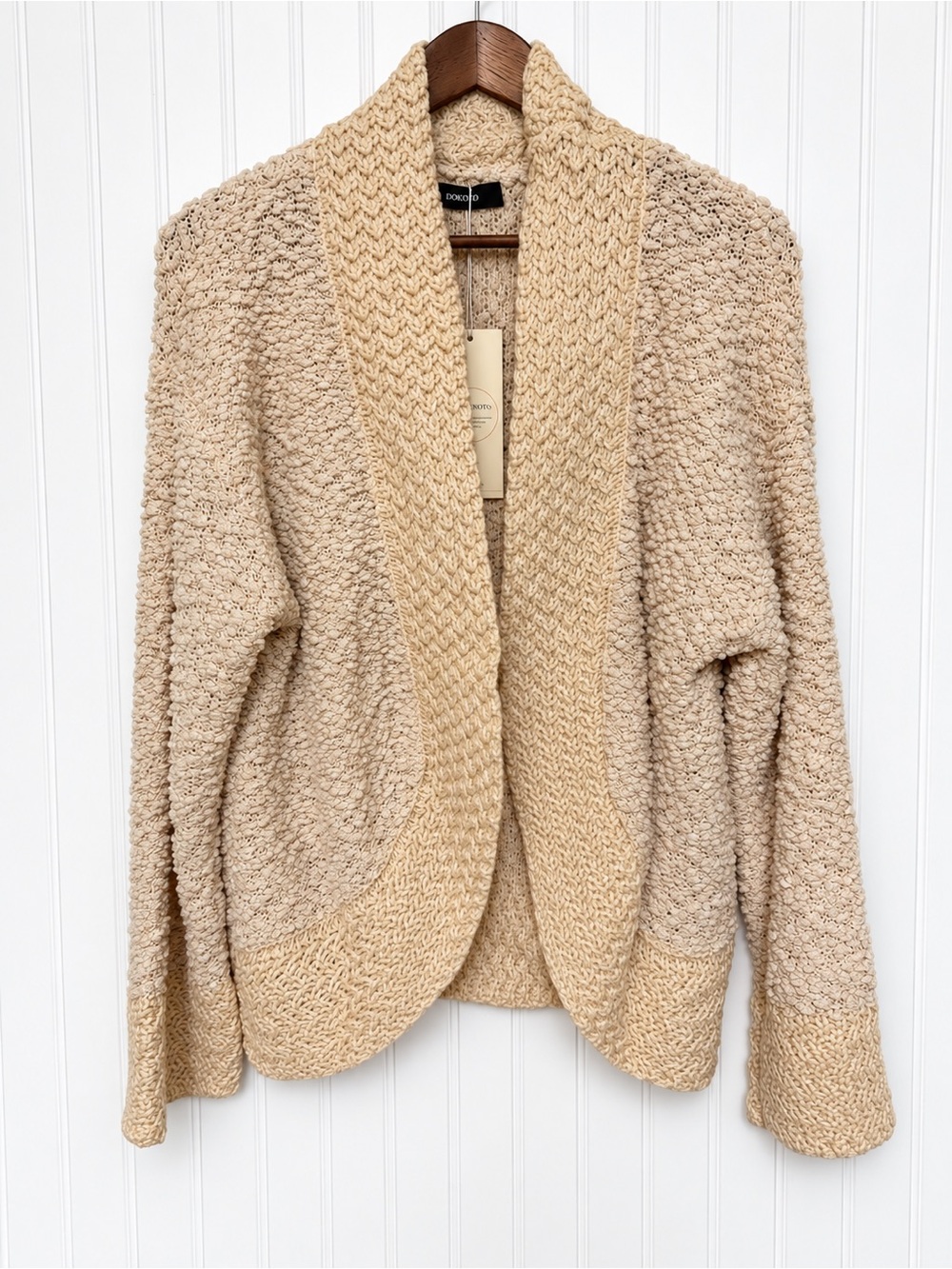 Open Front Cardigan Size L NWT Oversized Cozy Cabin Cottagecore Fall Layering